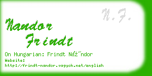 nandor frindt business card